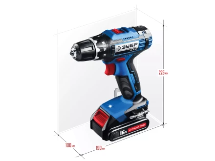 Дрель-шуруповерт 2 АКБ DL-16 A5 серия ПРОФЕССИОНАЛ купить в Губкинске