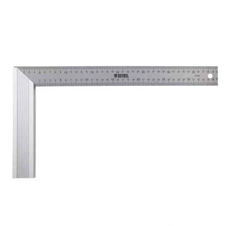 Угольник стальной 400 мм, нержавеющая сталь, градуировка, алюминиевое основание Denzel 32398 купить в Губкинске