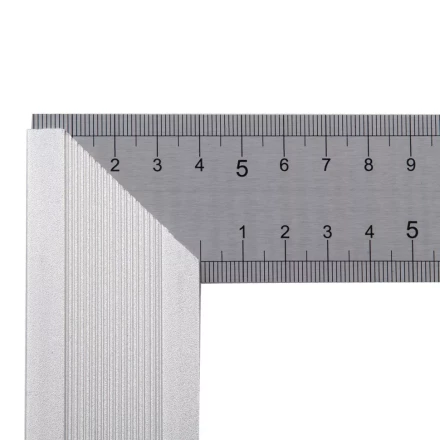 Угольник стальной 400 мм, нержавеющая сталь, градуировка, алюминиевое основание Denzel 32398 купить в Губкинске