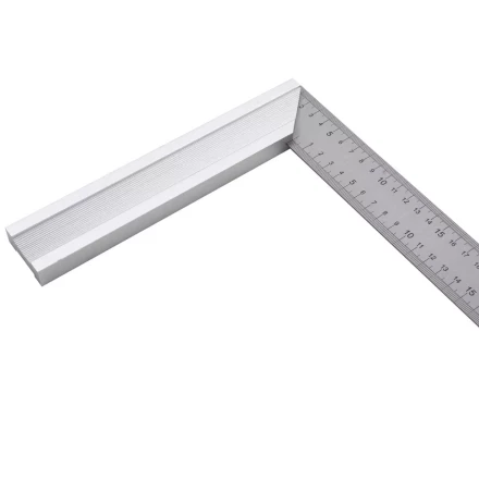 Угольник стальной 400 мм, нержавеющая сталь, градуировка, алюминиевое основание Denzel 32398 купить в Губкинске