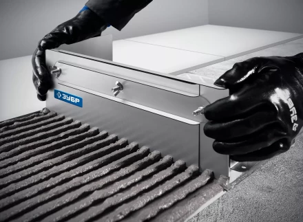 ЗУБР зуб 10*10 мм, до 600 мм, оцинкованная сталь, Раздвижная гребенка для плитки, ПРОФЕССИОНАЛ (08045-10) купить в Губкинске