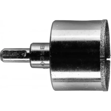 Коронка ЗУБР алмазная в сборе по кафелю, керамике с центрирующим сверлом и имбусовым ключом, зерно 60, 45мм 29850-45 купить в Губкинске