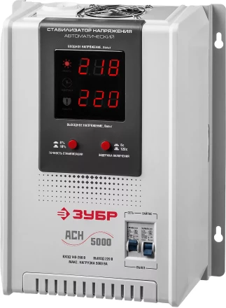 ЗУБР 5000ВА, 5 кВт, автоматический стабилизатор напряжения, Профессионал (59385-5) купить в Губкинске