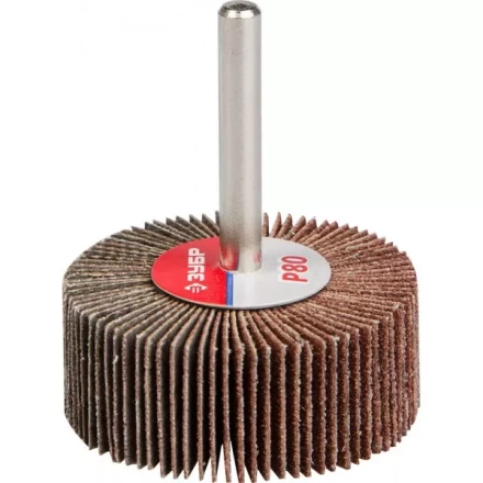 Круг шлифовальный ЗУБР &quot;МАСТЕР&quot; веерный лепестковый, на шпильке, тип КЛО, зерно-электрокорунд нормальный, P80, 20х50мм 36601-080 купить в Губкинске