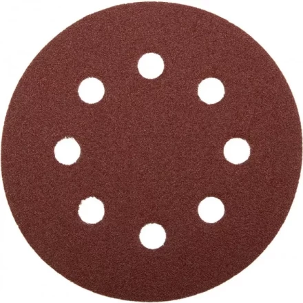 Круг шлифовальный ЗУБР "МАСТЕР" универсальный, из абразивной бумаги на велкро основе, 8 отверстий, Р60, 125мм, 5шт 35562-125-060 купить в Губкинске