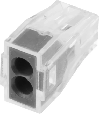 Клемма СВЕТОЗАР соединительная, 2-х проводная, 400В, 24А, 0,75-2,5мм2, 2шт 49170-2 купить в Губкинске