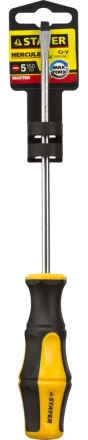 Отвертка STAYER &quot;MASTER&quot; &quot;HERCULES&quot;, Сr-V, противоскользящая рукоятка, SL5,0x150мм 25051-05-15_z02 купить в Губкинске