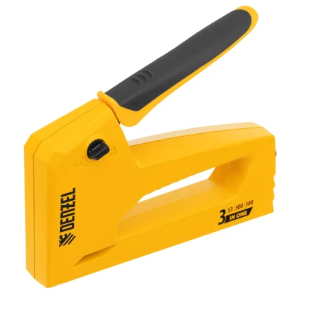 Степлер мебельный Denzel 40214, алюминиевый корпус, тип 53, 6-14 мм, тип 300, 15 мм, тип 500, 15 мм купить в Губкинске