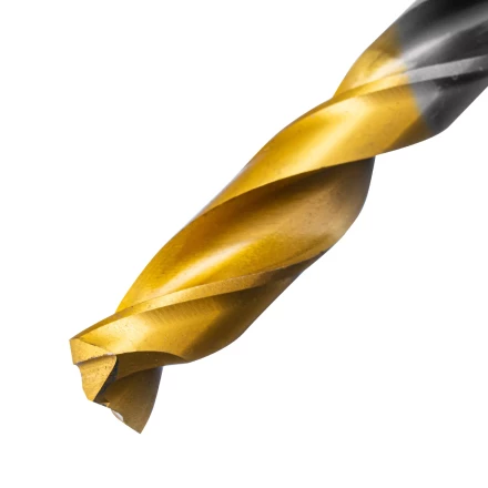 Сверло спиральное по металлу Denzel 9 x 125мм, Р6М5, Golden Tip, многогранная заточка, 718284 купить в Губкинске