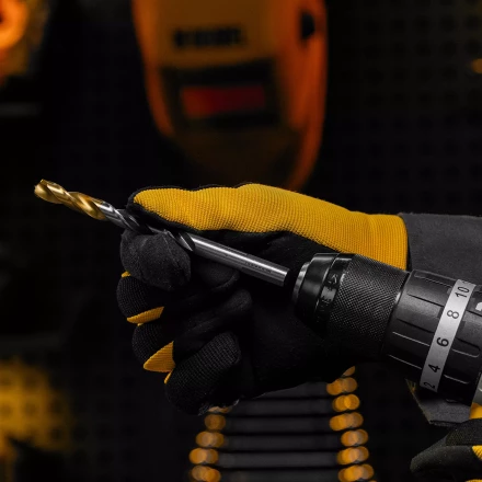 Сверло спиральное по металлу Denzel 9 x 125мм, Р6М5, Golden Tip, многогранная заточка, 718284 купить в Губкинске