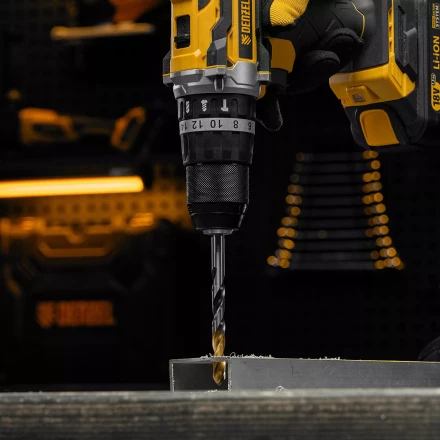 Сверло спиральное по металлу Denzel 9 x 125мм, Р6М5, Golden Tip, многогранная заточка, 718284 купить в Губкинске