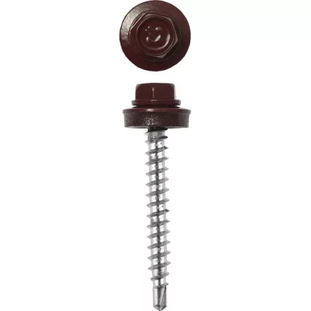 Саморезы ЗУБР окраш., RAL 8028 земел.-коричн., для крепл. кров. матер. к дерев. обреш., 4.8x35мм, 380шт 4-300315-48-035-8028 купить в Губкинске