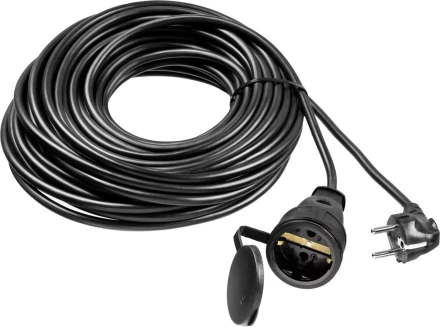 Удлинитель-шнур &quot;ПВС 315-Ш&quot;, 20 м, 3500 Вт, 1 гнездо, IP44, ПВС 3х1,5 мм2, ЗУБР 55020-20 купить в Губкинске