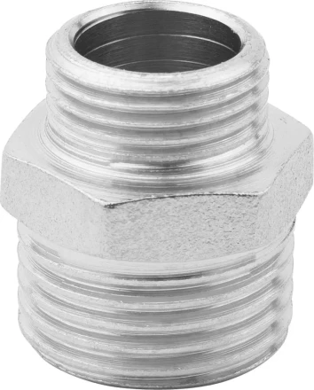 Бочонок ЗУБР &quot;ЭКСПЕРТ&quot; переходной, никелированная латунь, 1/2&quot;-3/8&quot; 51243-1/2-3/8 купить в Губкинске