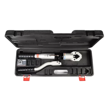 Пресс гидравлический ручной безматричный КВТ ПГРс-240 БМА из алюминиевого сплава с механизмом АСД для опрессовки наконечников до 240 мм2 (101937) купить в Губкинске