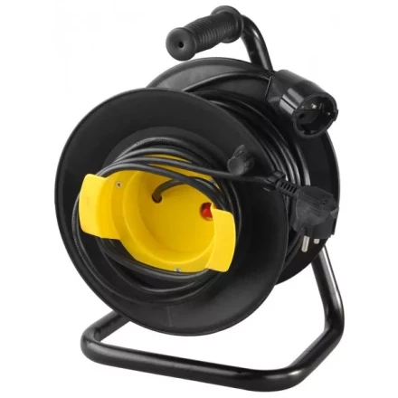 Удлинитель электрический с заземлением на катушке, евро, 1 гнезда, 50м, СВЕТОЗАР SV-55079-50 купить в Губкинске