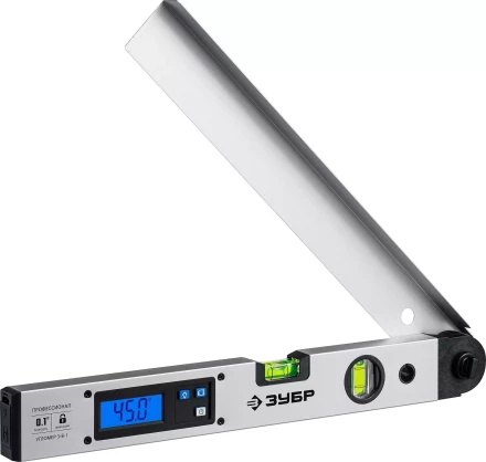 ЗУБР 400 мм, 0 - 230°, ±0,5°, угломер электронный, Профессионал (34288) купить в Губкинске