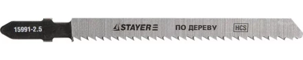 Полотна STAYER &quot;PROFI&quot;, T101BR, для эл/лобзика, HCS, по дереву, фанере, ламинату, обратн. рез, EU-хвост., шаг 2,5мм, 75мм, 2шт 15991-2.5_z01 купить в Губкинске