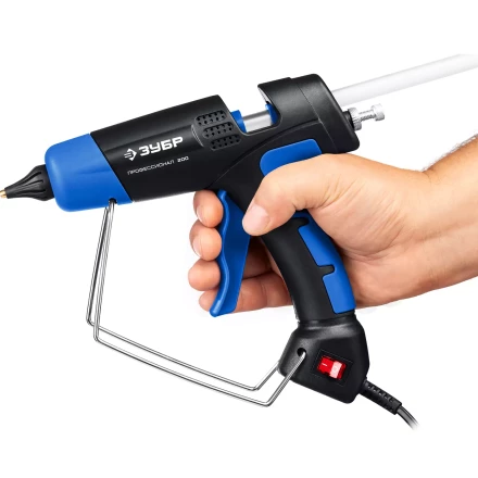 ЗУБР 200, d 11 мм, 20 г/мин, электрический термоклеевой пистолет, Профессионал (06852-11) купить в Губкинске