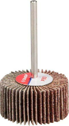 Круг шлифовальный ЗУБР &quot;МАСТЕР&quot; веерный лепестковый, на шпильке, тип КЛО, зерно-электрокорунд нормальный, P80, 15х30мм 36600-080 купить в Губкинске