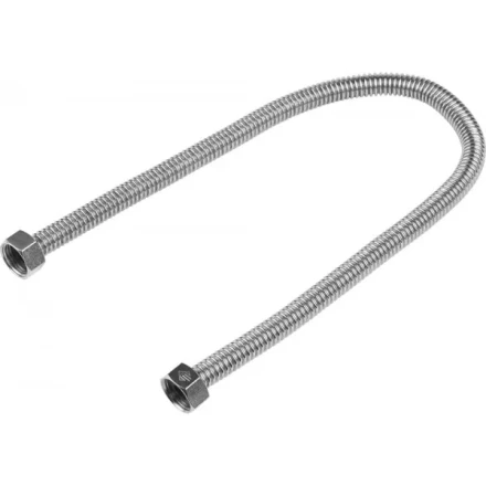 Подводка ЗУБР &quot;ЭКСПЕРТ&quot; сильфонная из нержавеющей стали, для воды, г/г (гайка-гайка), 1/2&quot;, 0,5м 51011-G/G-050 купить в Губкинске