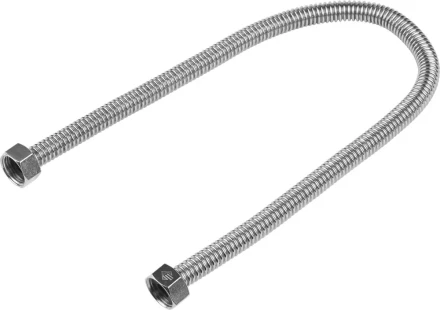 Подводка ЗУБР &quot;ЭКСПЕРТ&quot; сильфонная из нержавеющей стали, для воды, г/г (гайка-гайка), 1/2&quot;, 0,5м 51011-G/G-050 купить в Губкинске