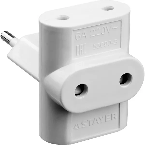 Разветвитель электрический MAXElectro, STAYER 55090-3, 3 гнезда, 6А/220В 55090-3 купить в Губкинске