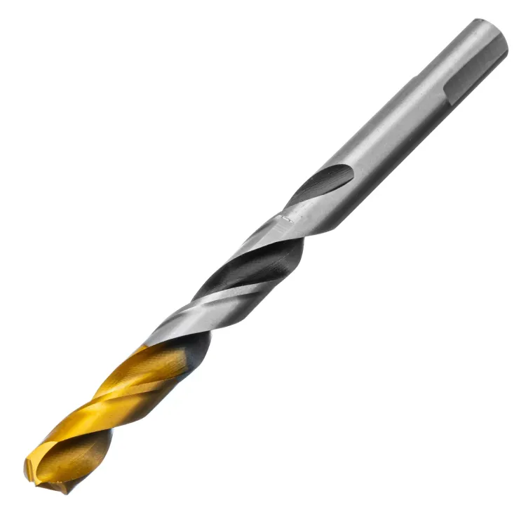 Сверло спиральное по металлу Denzel 10 x 133мм, Р6М5, Golden Tip, многогранная заточка, 718285 купить в Губкинске
