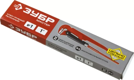 Ключ трубный ЗУБР &quot;МАСТЕР&quot; рычажный, прямые губки, цельнокованный, № 1, 1&quot; 27314-1 купить в Губкинске