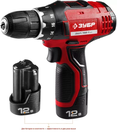 Дрель-шуруповерт 2 АКБ ДШЛ-122-1 КН серия МАСТЕР купить в Губкинске