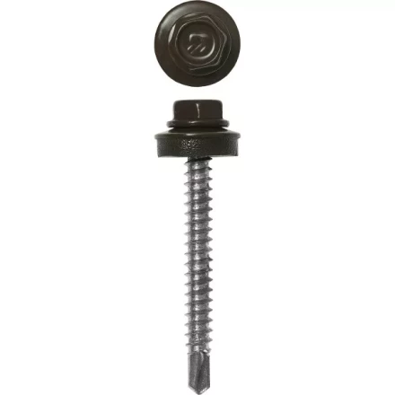 Саморезы ЗУБР окраш., RAL 8028 земел.-коричн., для крепл. кров. матер. к дерев. обреш., 4.8x38мм, 300шт 4-300315-48-038-8028 купить в Губкинске