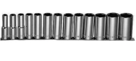 Набор головок торцевых глубоких 1/2&quot;DR MAXI DRIVE на рельсе 11-32мм 13предметов Jonnesway S05HD4113S 49081 купить в Губкинске