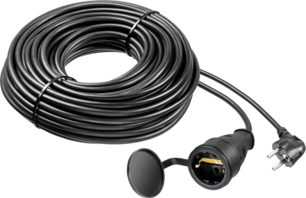 Удлинитель-шнур &quot;ПВС 315-Ш&quot;, 30 м, 3500 Вт, 1 гнездо, IP44, ПВС 3х1,5 мм2, ЗУБР 55020-30 купить в Губкинске