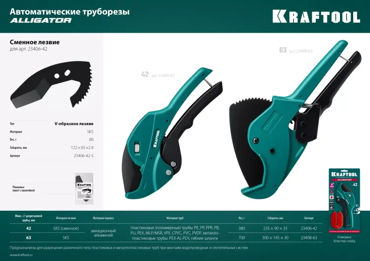 Труборез для металлопластиковых труб 23408-63 купить в Губкинске