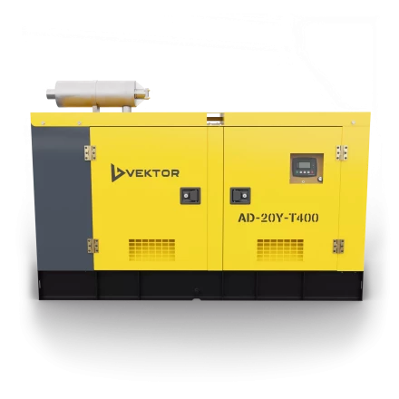 Дизельный генератор Vektor AD-20Y-T400 в шумозащитном кожухе с АВР купить в Губкинске