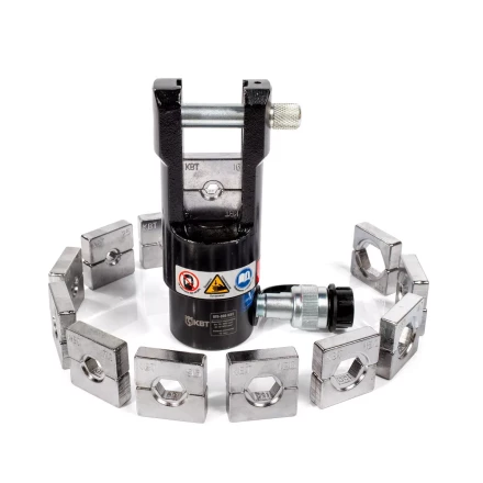 Пресс гидравлический помповый КВТ ПГ-300 для опрессовки наконечников до 300 мм (85528) купить в Губкинске