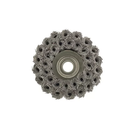 Щетка для УШМ 75 мм М14 &quot;чашка&quot; двухрядная крученая проволока 0,8 мм MTX 74686 купить в Губкинске