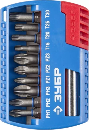 ЗУБР 11 шт, набор бит с магнитным адаптером (26051-H11) купить в Губкинске