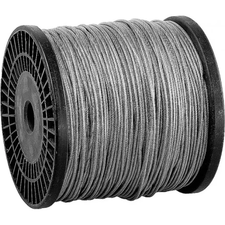 Трос стальной ЗУБР &quot;ПРОФЕССИОНАЛ&quot;, оцинкованный, DIN 3055, в оплетке ПВХ, d=6/8 мм, L=100 м 4-304120-06-08 купить в Губкинске