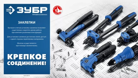 ЗУБР 6.4 x 10 мм, 250 шт, стальные заклепки, Профессионал (31312-64-10) купить в Губкинске