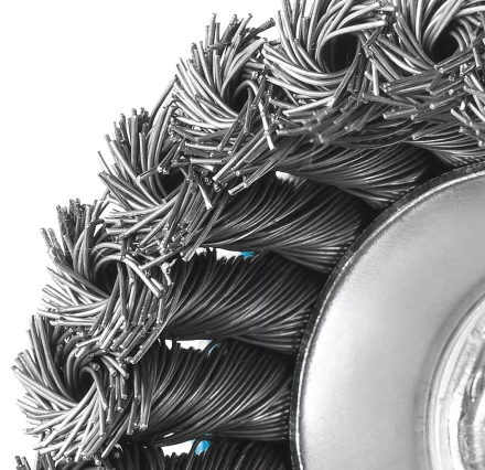 ЗУБР &quot;ПРОФЕССИОНАЛ&quot;. Щетка чашечная для УШМ, плетеные пучки стальной проволоки 0,5мм, 80ммхМ14 35275-080_z02 купить в Губкинске