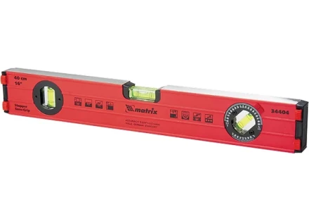 Уровень алюминиевый 400 мм фрезерованный 3 глазка усиленный MTX 344049 купить в Губкинске