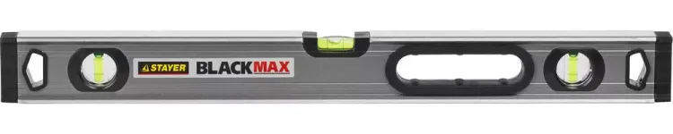 Уровень STAYER "PROFESSIONAL" "BlackMax" коробчатый усиленный с ручками, утолщенный особопроч профиль, 0,5мм/м, 3 ампулы, 60см 3475-060 купить в Губкинске