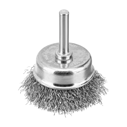 Набор щеток для дрели, 1 Плоская 50мм, 2 Чашки 25-50мм, шпилька, нерж. вит. проволока Denzel 74491 купить в Губкинске