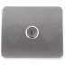 Розетка СВЕТОЗАР &quot;ГАММА&quot; телевизионная, без вставки и рамки, цвет светло-серый металлик SV-54115-SM купить в Губкинске