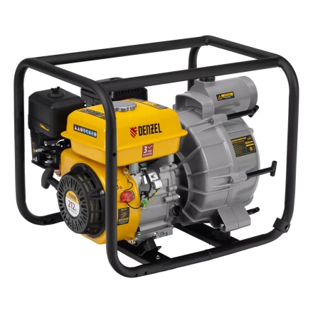 Мотопомпа бензиновая для грязной воды Denzel PX-80D7 99206, 7 л.с., 3&quot;, 1300 л/мин, глуб 8 м,напор 30 м купить в Губкинске