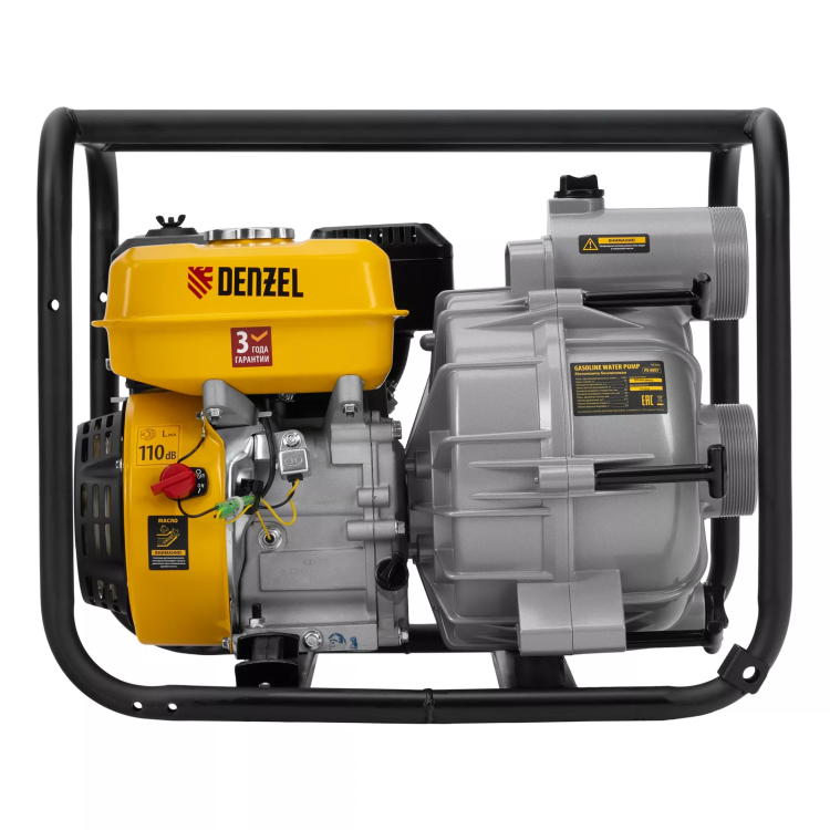 Мотопомпа бензиновая для грязной воды Denzel PX-80D7 99206, 7 л.с., 3", 1300 л/мин, глуб 8 м,напор 30 м купить в Губкинске