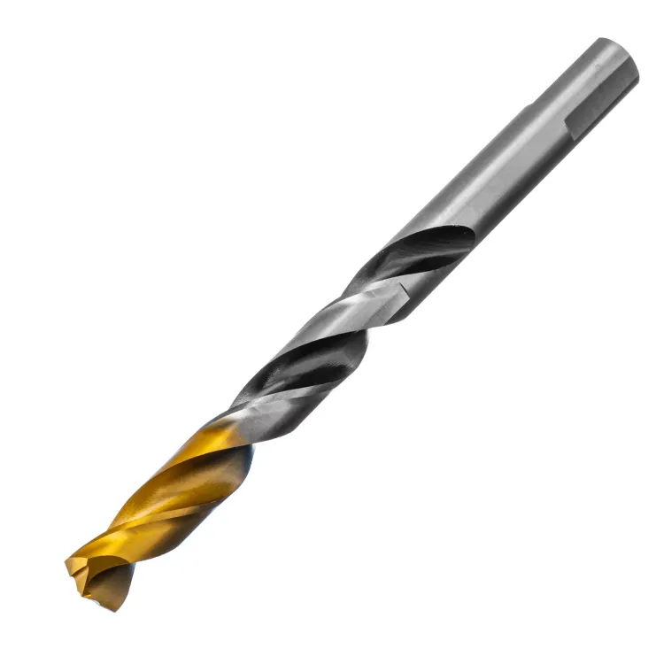 Сверло спиральное по металлу Denzel, 11 x 142мм, Р6М5, Golden Tip, многогранная заточка, 718286 купить в Губкинске