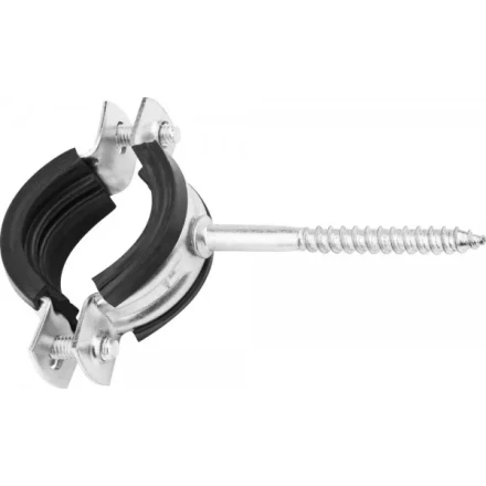 ЗУБР. Хомут трубный оцинкованный, с шурупом, 1&quot;, 1шт 37854-32-36-1 купить в Губкинске