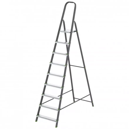 Стремянка 9 ступеней стальной Профиль алюминиевые ступени Россия Сибртех 97959 купить в Губкинске